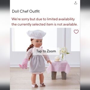 ISO Pottery Barn Kids Doll Chef Outfit